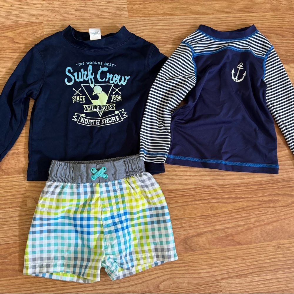 Kids Swim Set - Navy and Blue
